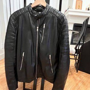 Men's Faux Leather Moto Jacket